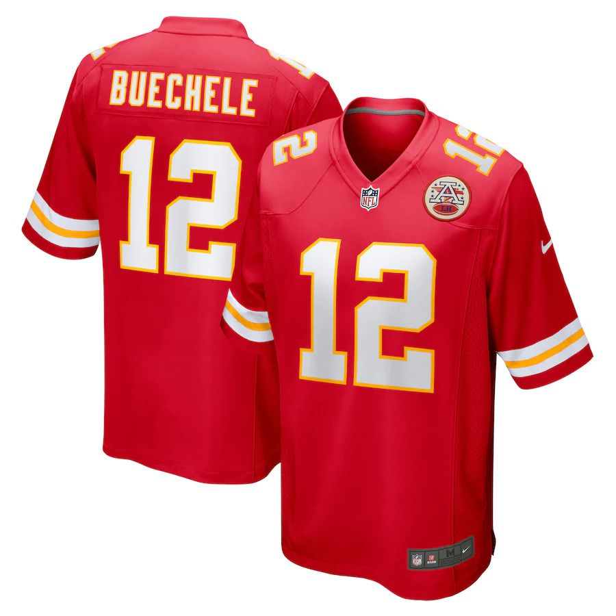 Men Kansas City Chiefs 12 Shane Buechele Nike Red Game Player NFL Jersey